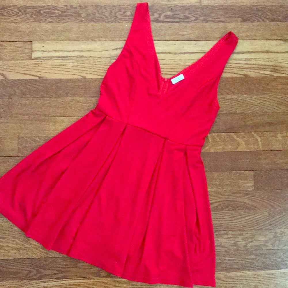 Tobi red skater dress